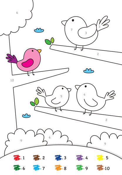 Coloring book "Colored numbers", book 1