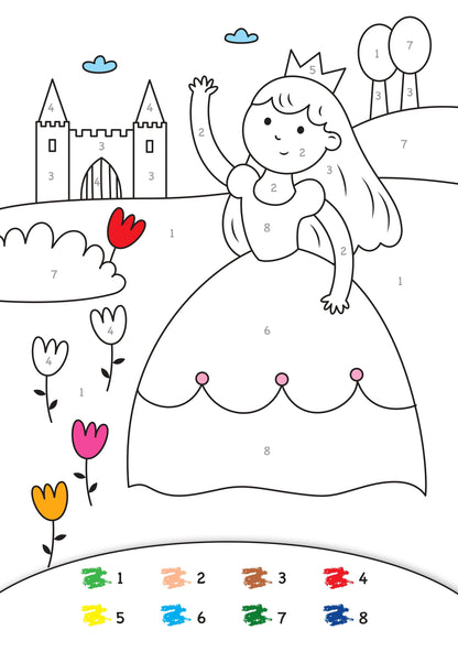 Coloring book "Colored numbers", book 1