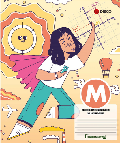 Formula notebook for mathematics DISCO, 38 sheets, squares