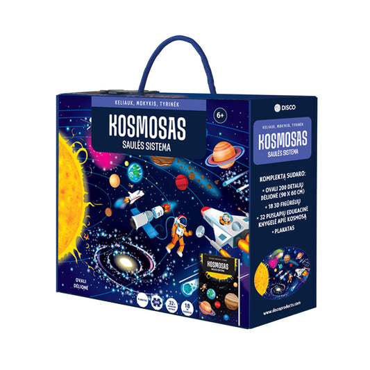 Dėlionės ir edukacinės knygelės rinkinys Kosmosas. Saulės sistema