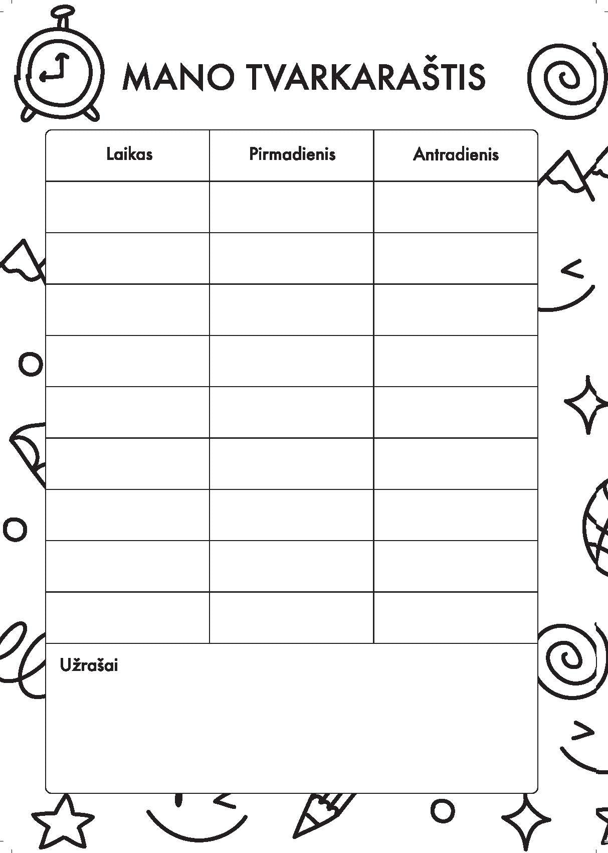 Planuoklis moksleiviams, 52 lapų, A5 formato, su spirale