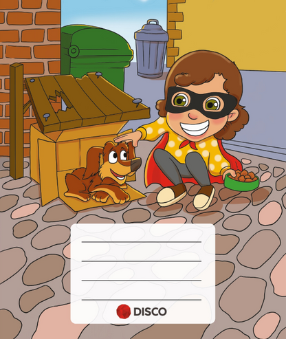 Super Hero notebook DISCO, for grades 1-4, 12 sheets, lines