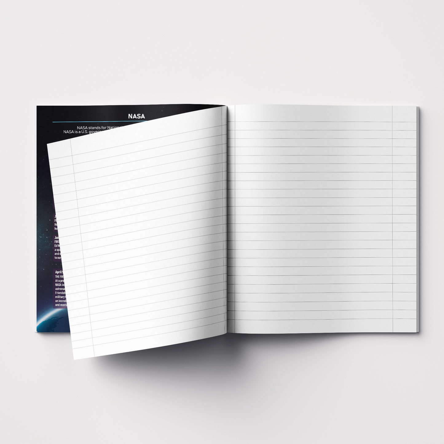 Notebook NASA, 32 sheets, lines