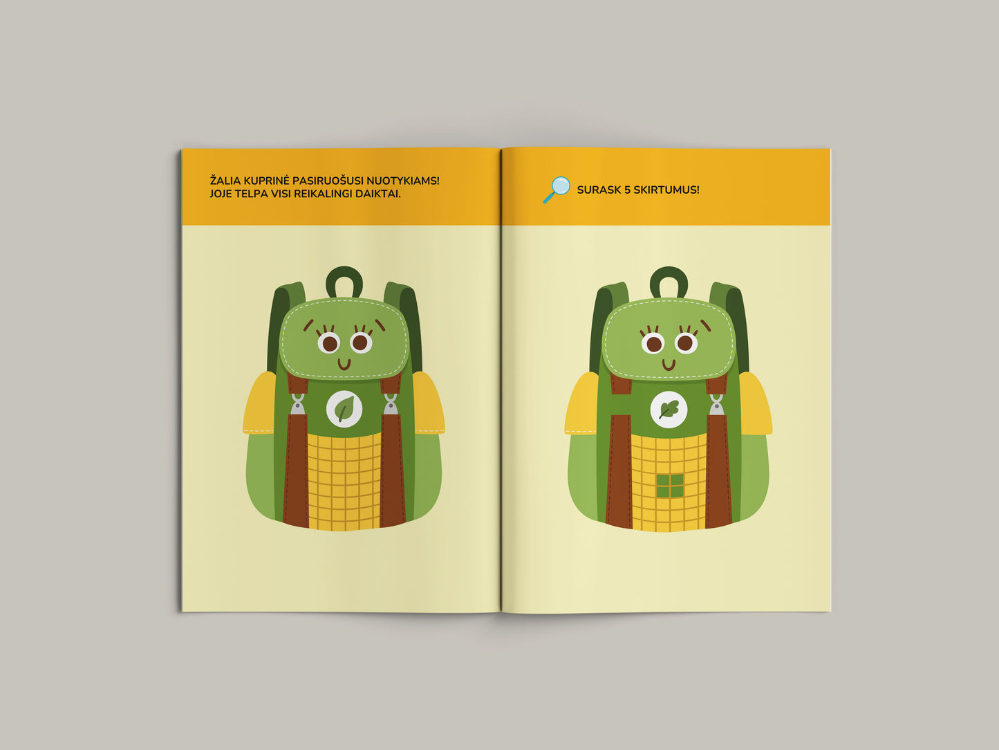 Lipdukų knygelė. Surask 5 skirtumus